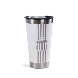 Vaso Térmico Escudo Rayado Blanco